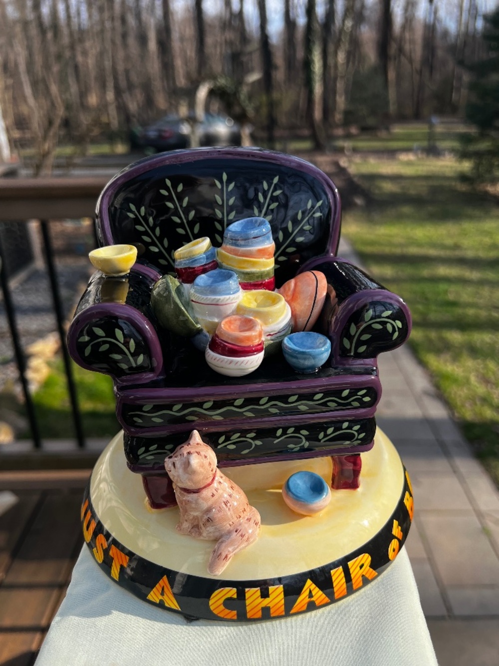 Mary Englebreit Chair of Bowlies, VintageCeramic Piggy Bank